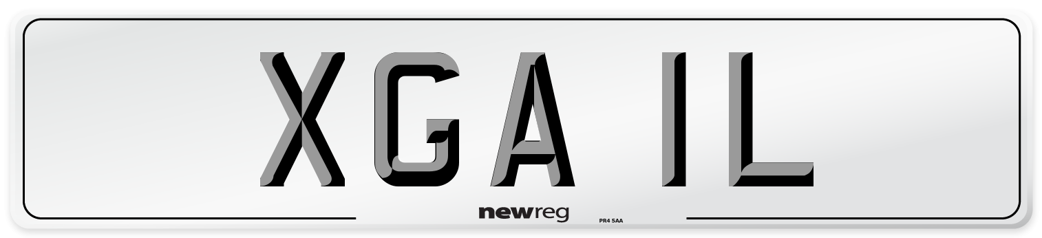 XGA 1L Number Plate from New Reg